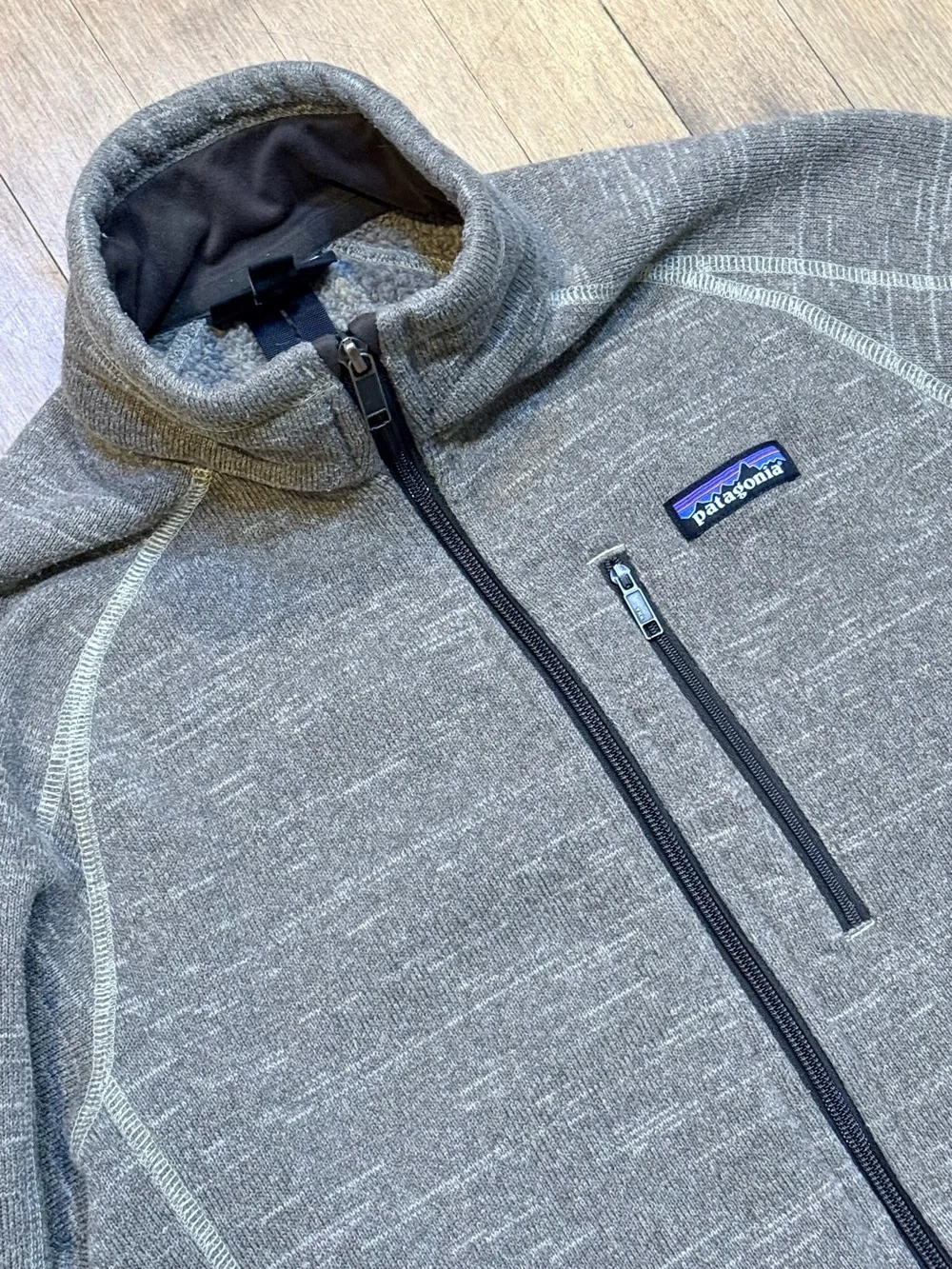 Patagonia Men's Gray Heather Full-Zip Fleece Jacket - EUC - MEDIUM